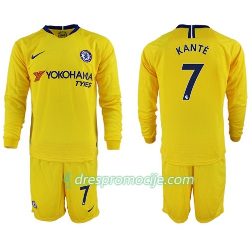 Chelsea Dres Kante 7 Dječji Gostujući 2018/19 Dugim Rukavima Chelsea Dres Kante 7 Dječji Gostujući 2018/19 Dugim Rukavima